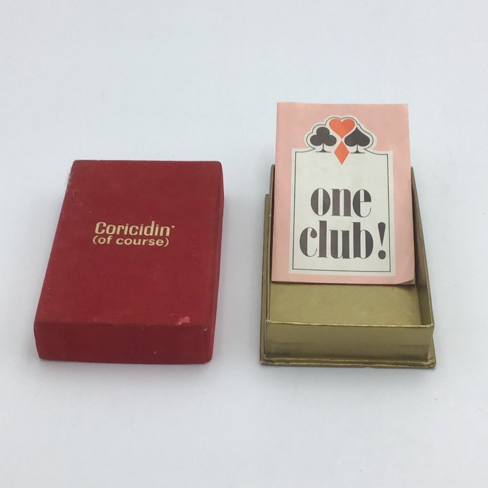 🌷Vintage Deck of Playing Cards Coricidin Advertisement
